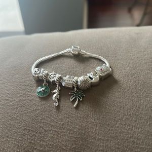 Bon Voyage Beach Vacation Charm Bracelet